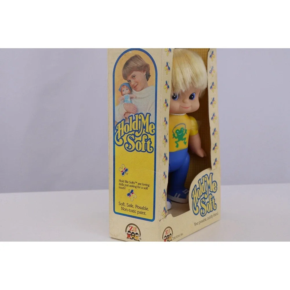 Vintage 1982 Zee Toys Hold Me Soft Doll Blonde Girl NRFB New In Box Taiwan